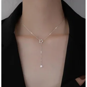 Silver Cute Shiny Star Drop