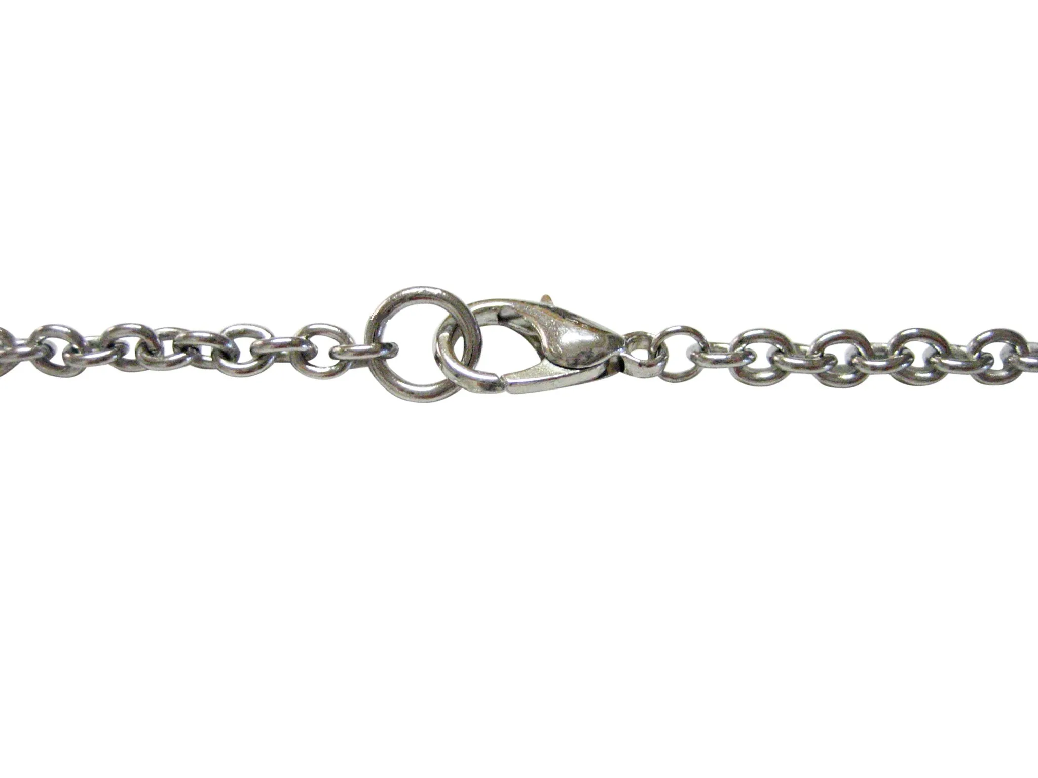 Silver Toned Etched Oval Snowflake Pendant Necklace