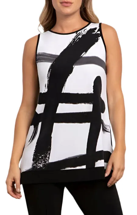 Sleeveless Brush Stroke Tunic