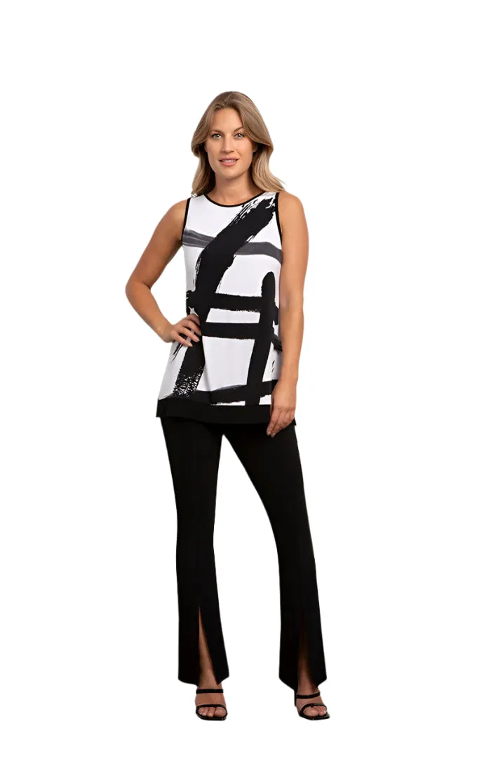 Sleeveless Brush Stroke Tunic