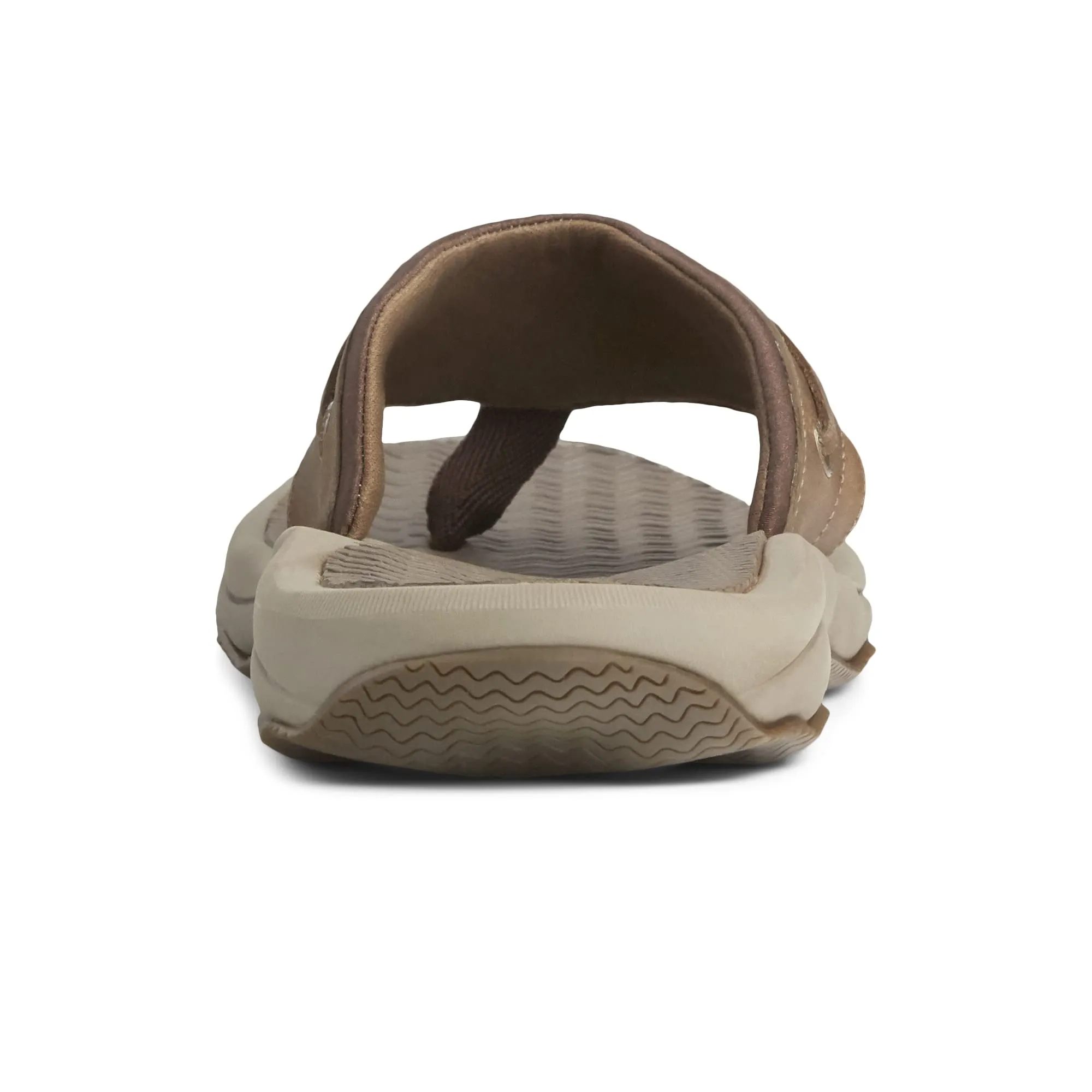 Sperry Mens Outer Banks Thong Sandals, Brown, 8