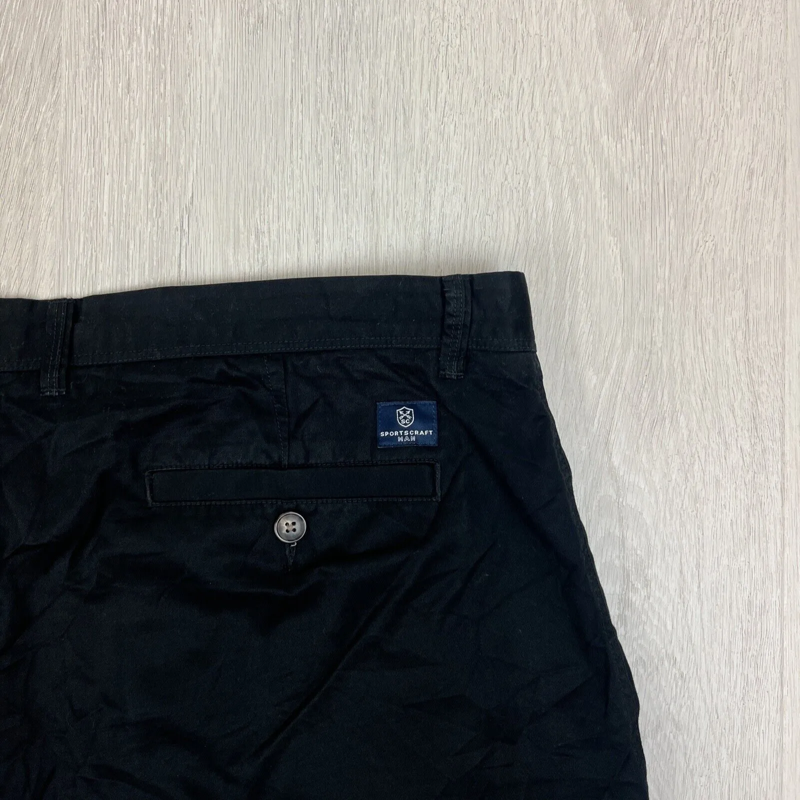 Sportscraft Mens Black Chino Shorts Size 42