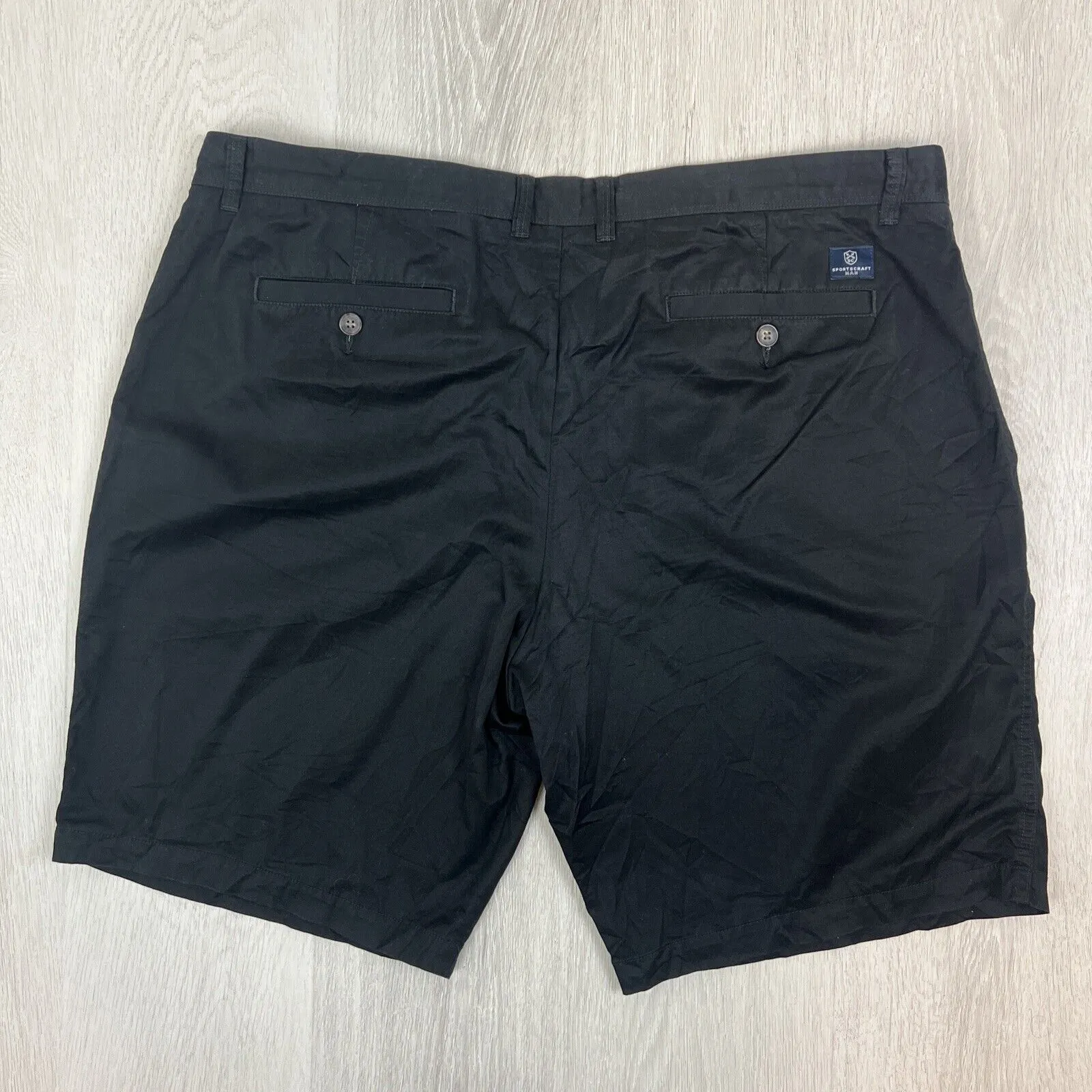 Sportscraft Mens Black Chino Shorts Size 42