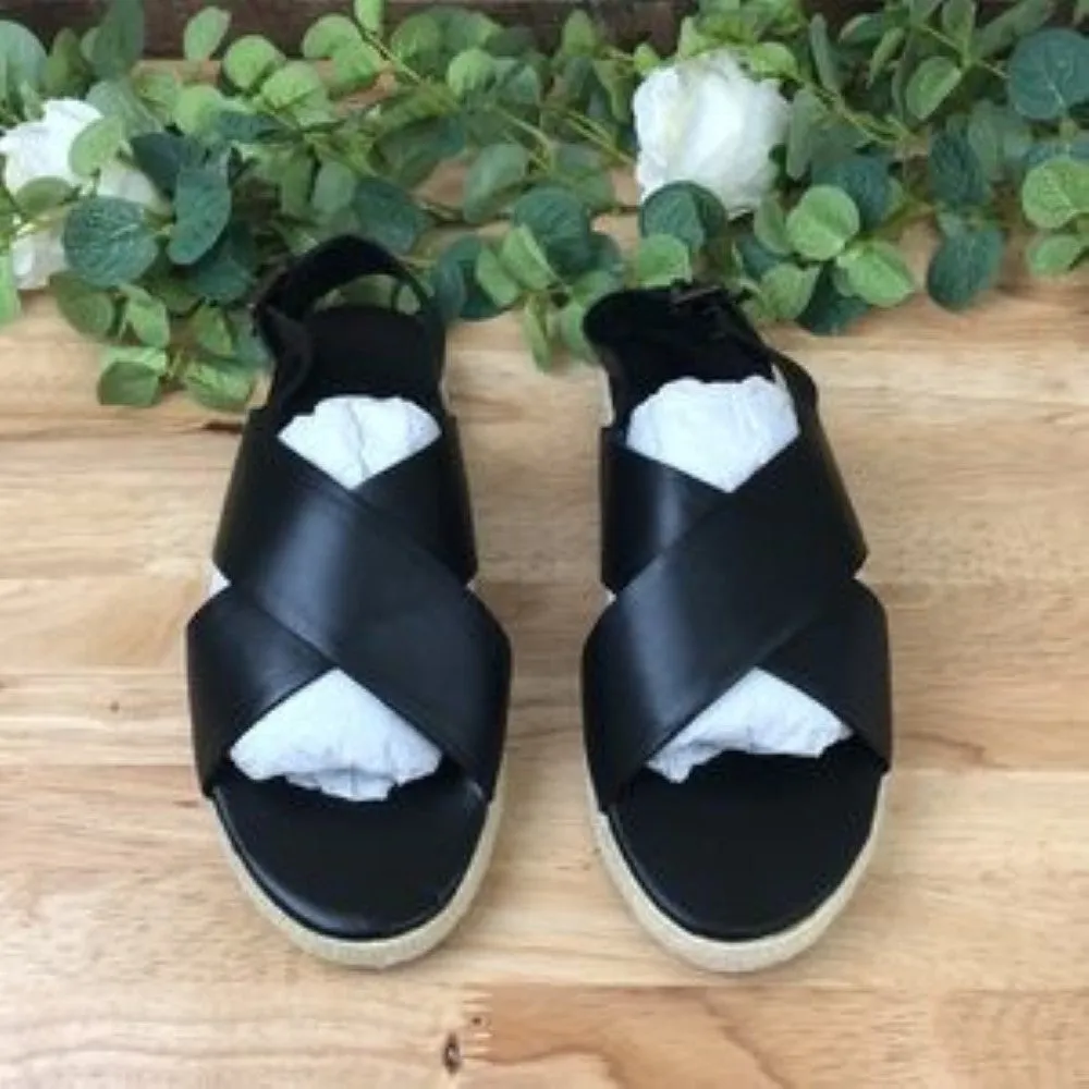 St. Agni Basque Espadrille Sandals Black 38