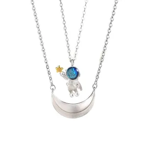 Starpicker Astronaut Couple Necklaces