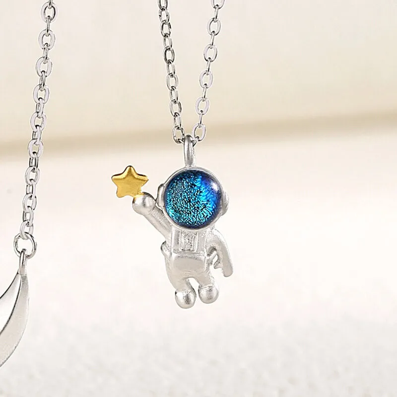 Starpicker Astronaut Couple Necklaces