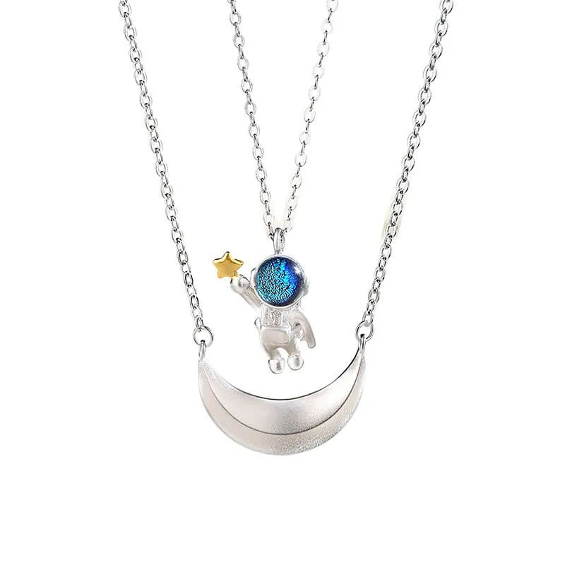 Starpicker Astronaut Couple Necklaces