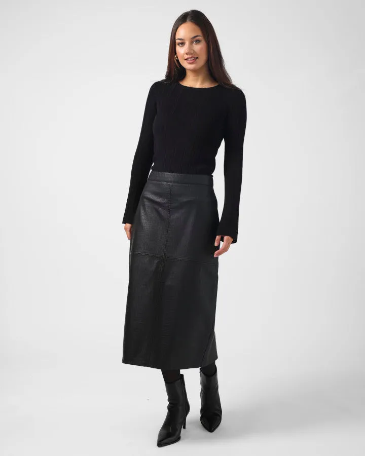 Stella   Gemma Josie Skirt - Black Croc