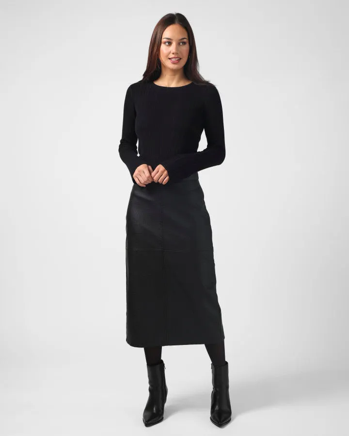 Stella   Gemma Josie Skirt - Black Croc