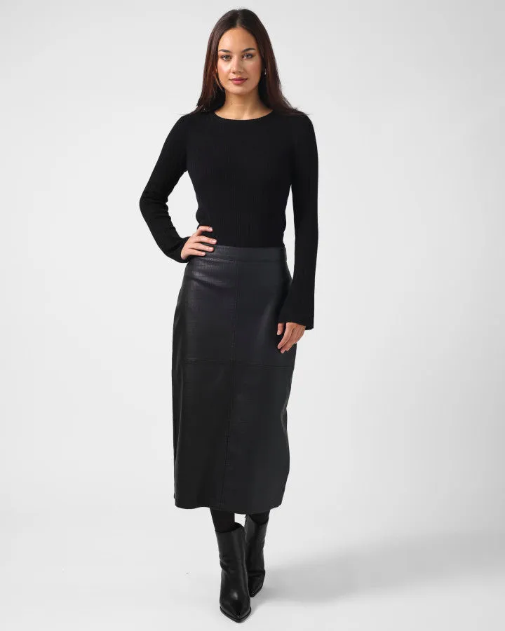 Stella   Gemma Josie Skirt - Black Croc