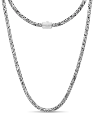 Sterling Silver Round Foxtail Chain Necklace - 4mm
