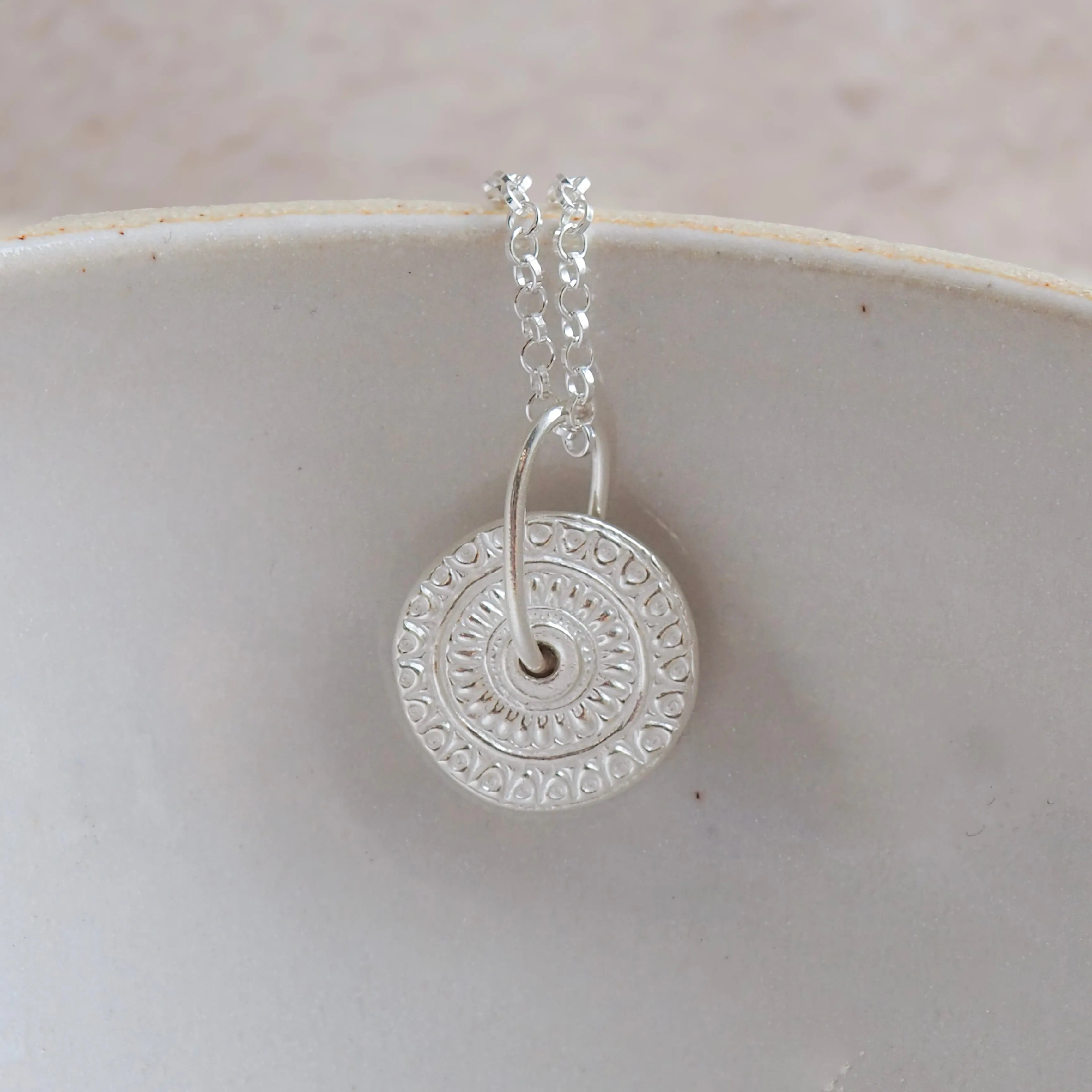 Sterling Silver Talisman Spinner Pendant