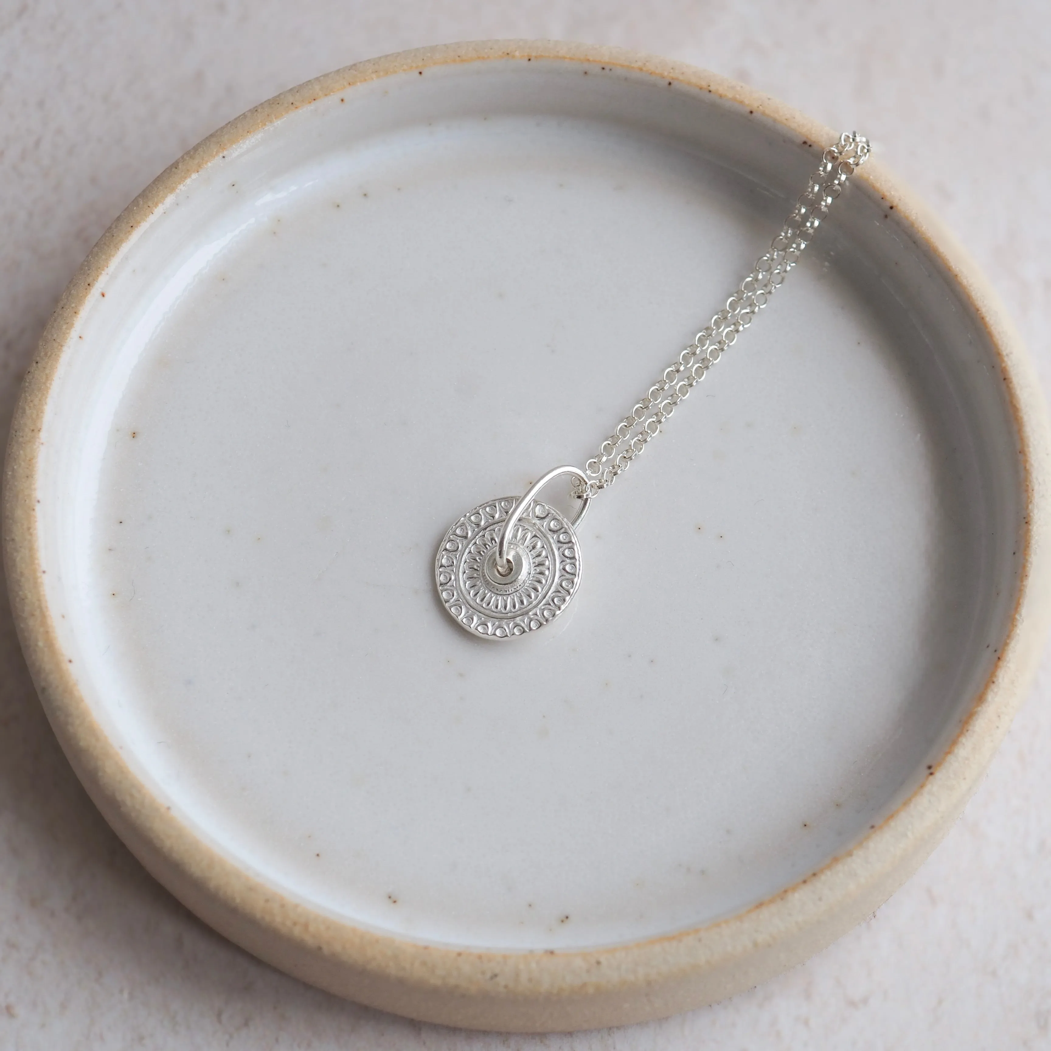 Sterling Silver Talisman Spinner Pendant
