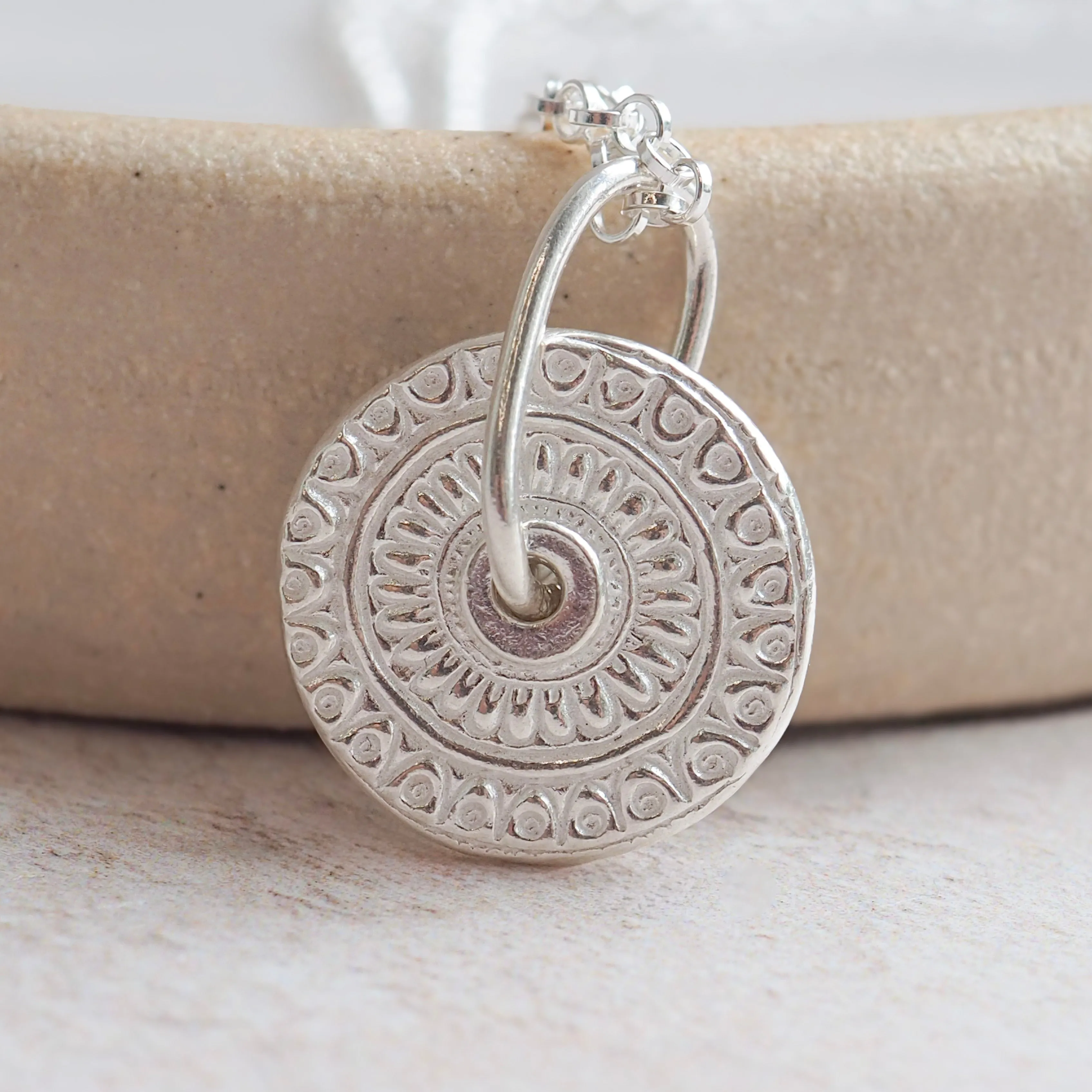 Sterling Silver Talisman Spinner Pendant