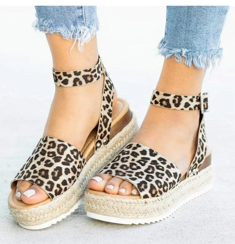 Strap Flatform Espadrille Sandals
