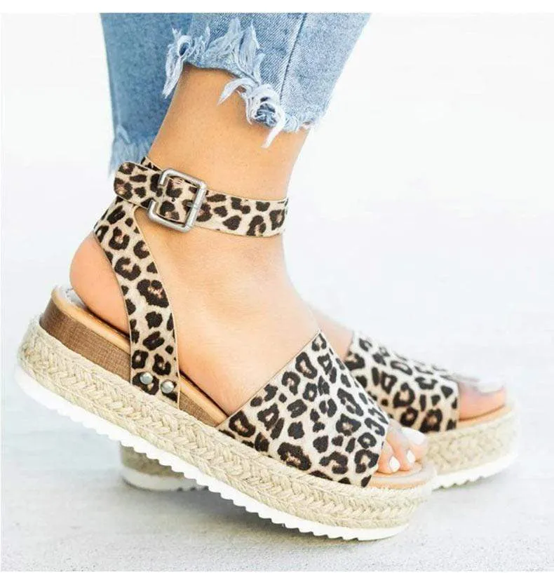 Strap Flatform Espadrille Sandals
