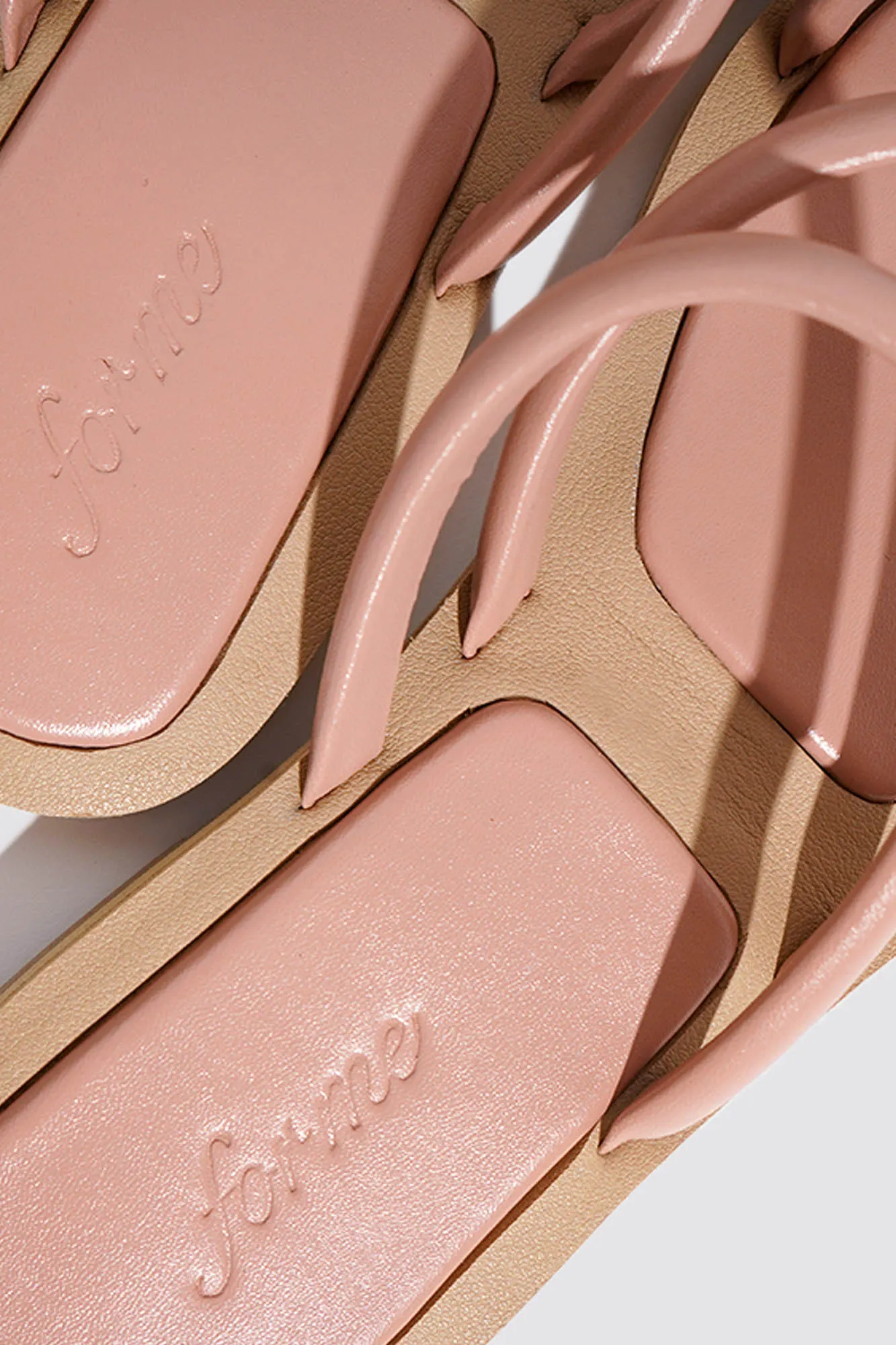 Strappy Square Toe Padded Sandals