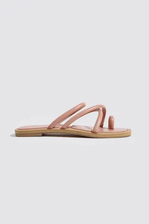 Strappy Square Toe Padded Sandals