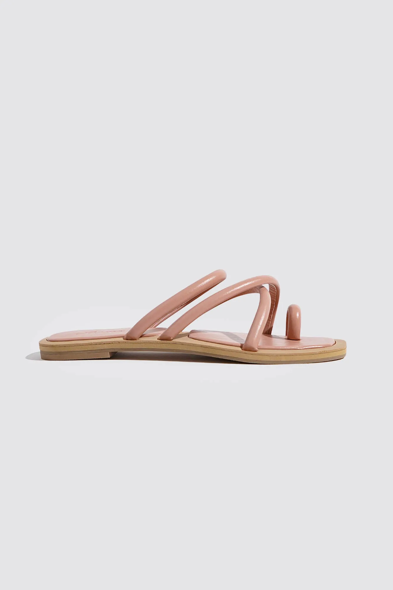 Strappy Square Toe Padded Sandals