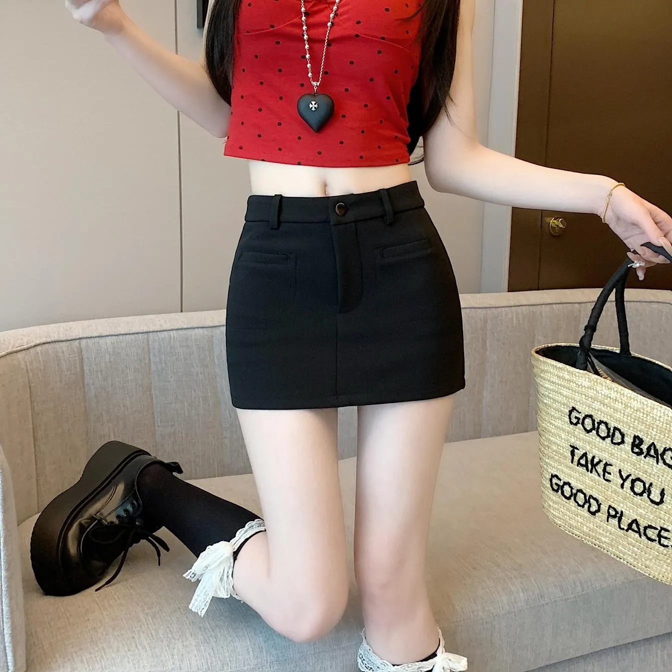 Stylish Bodycon Chino Shorts with a High Waisted Design