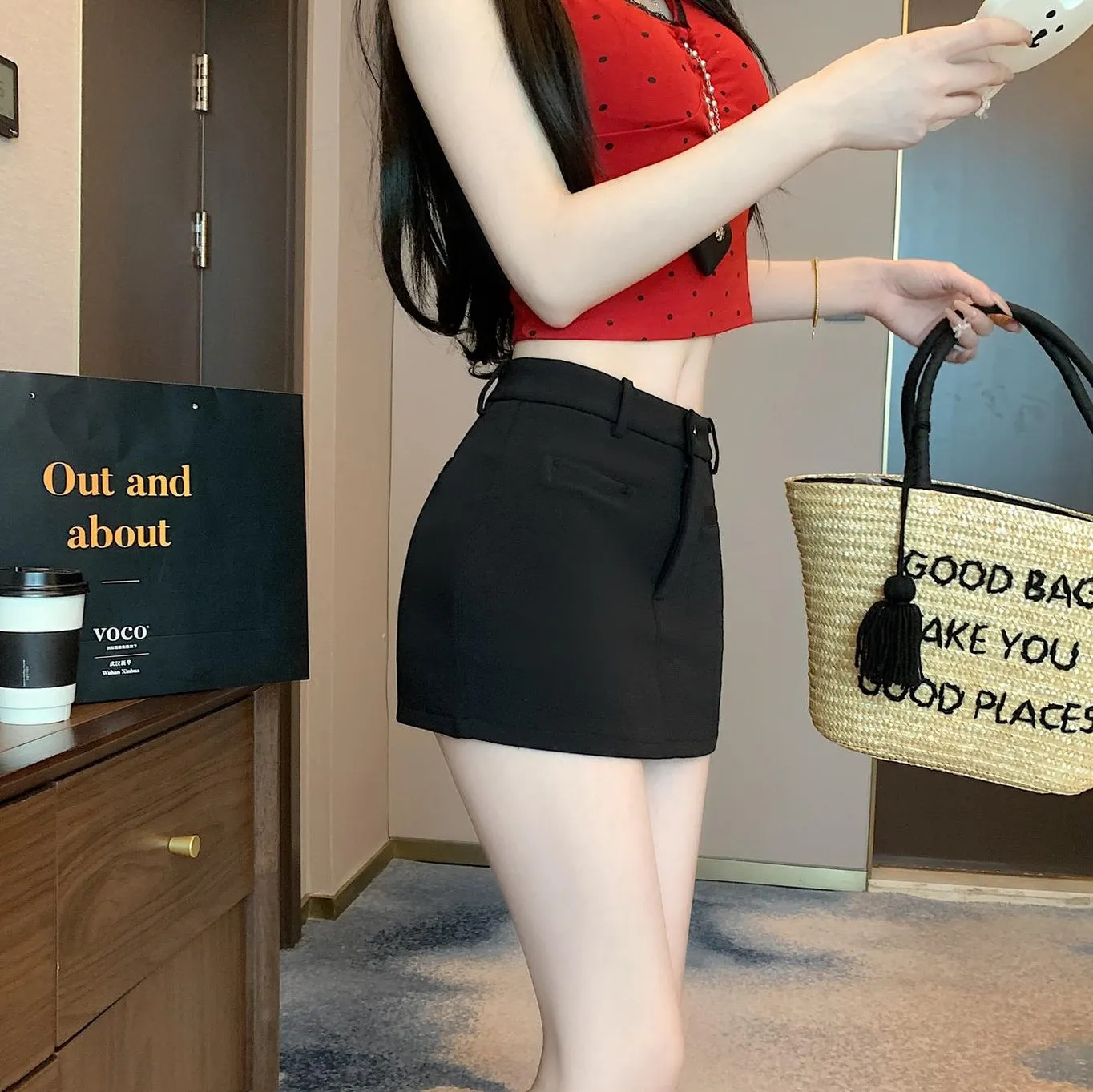 Stylish Bodycon Chino Shorts with a High Waisted Design