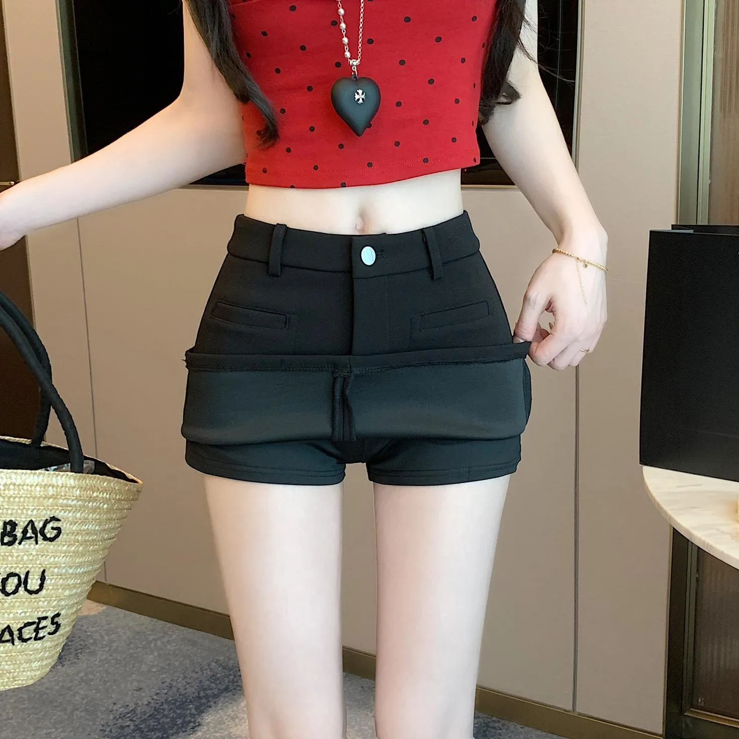 Stylish Bodycon Chino Shorts with a High Waisted Design