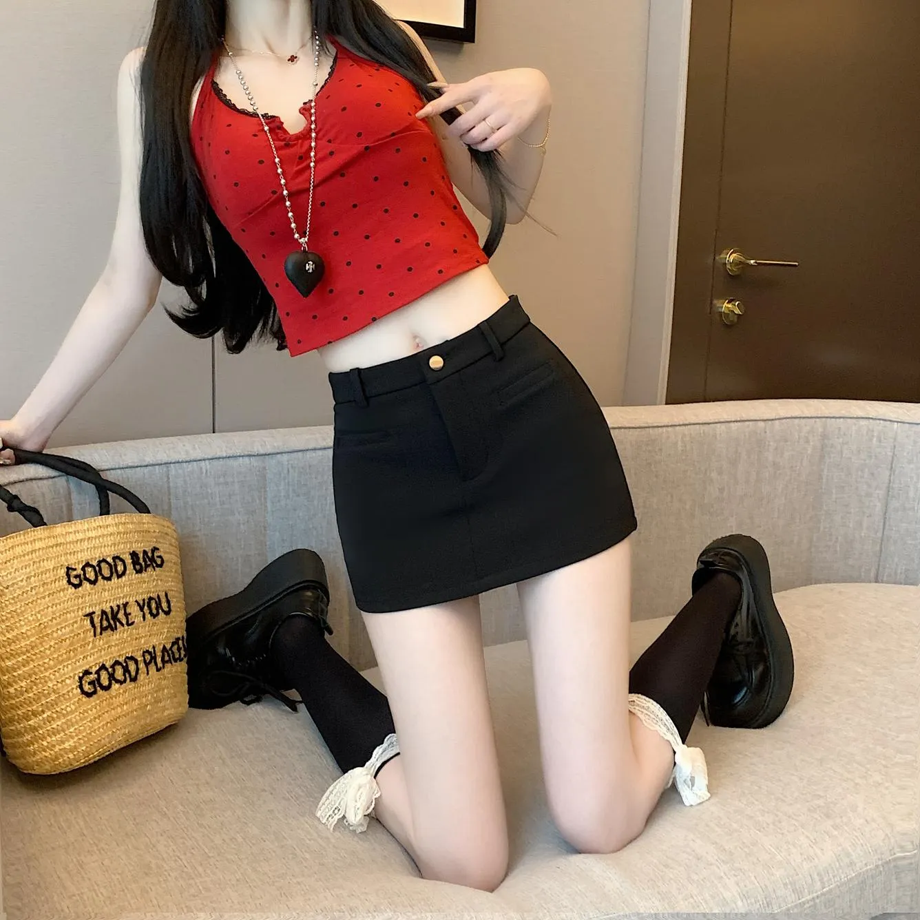 Stylish Bodycon Chino Shorts with a High Waisted Design