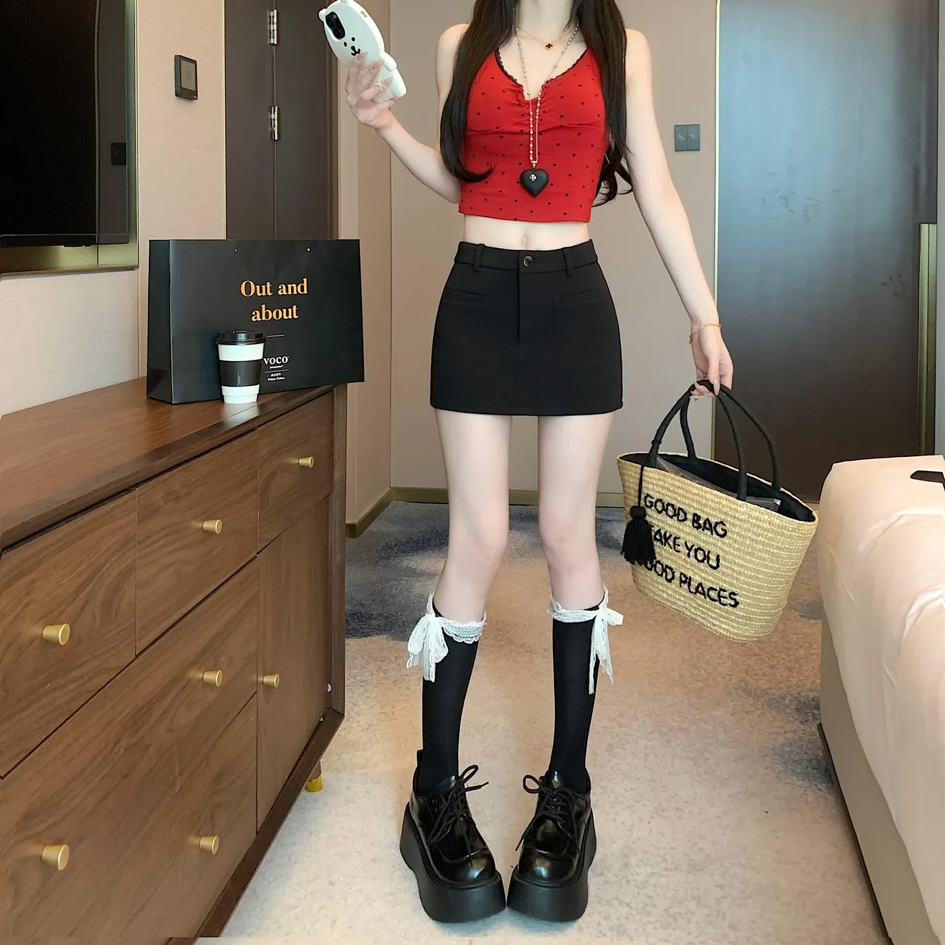 Stylish Bodycon Chino Shorts with a High Waisted Design