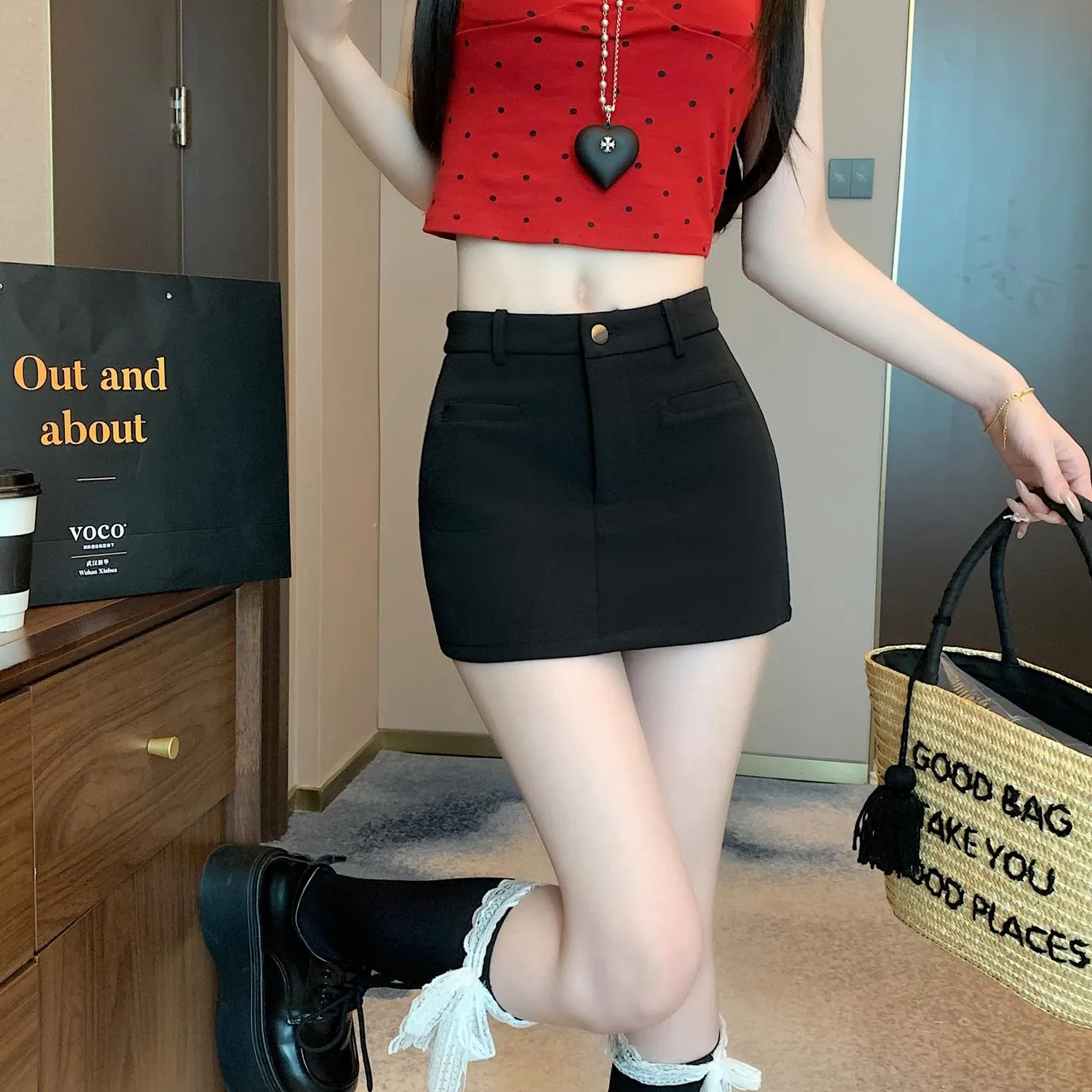 Stylish Bodycon Chino Shorts with a High Waisted Design