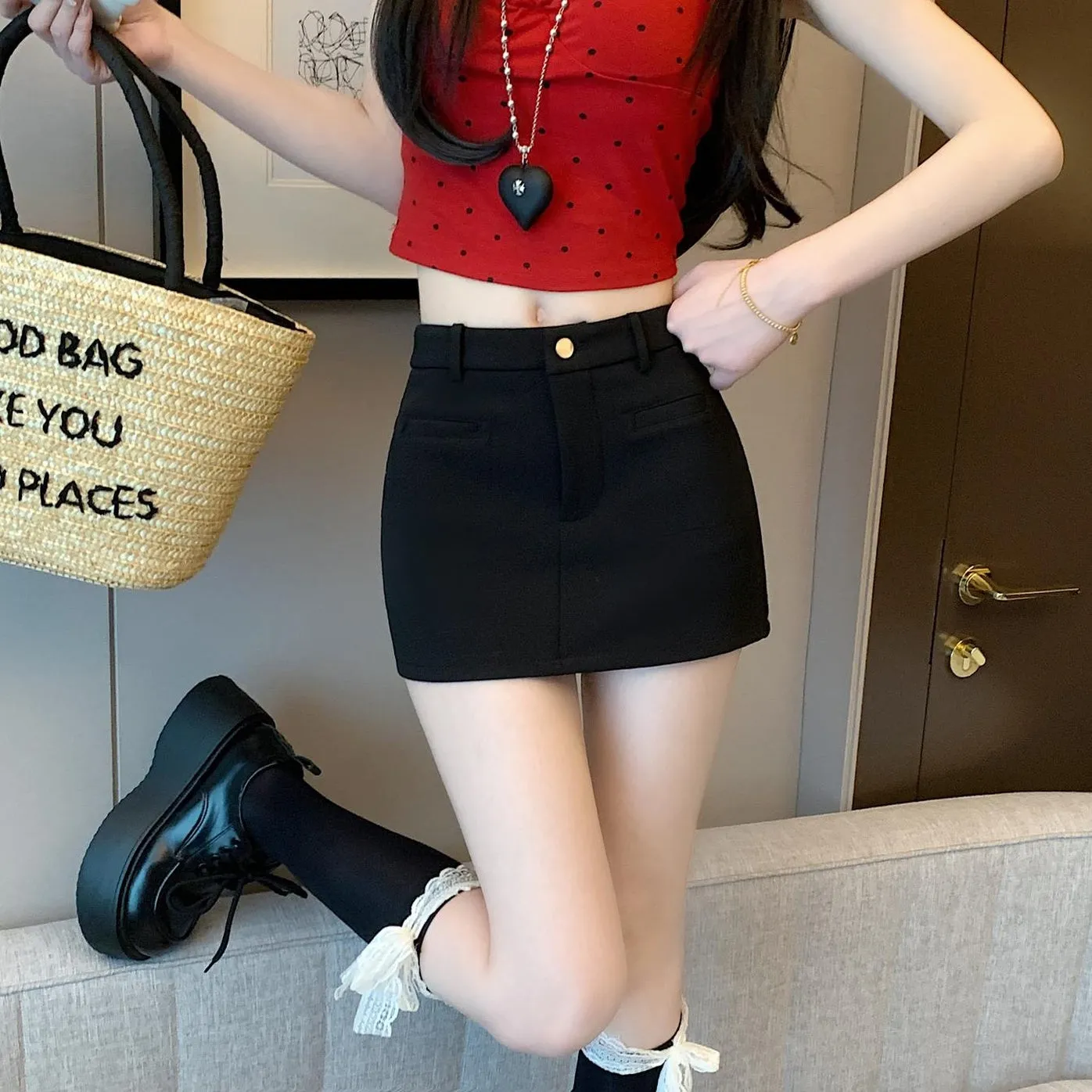 Stylish Bodycon Chino Shorts with a High Waisted Design