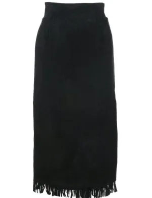 Suede Pencil Shape Maxi Skirt - S
