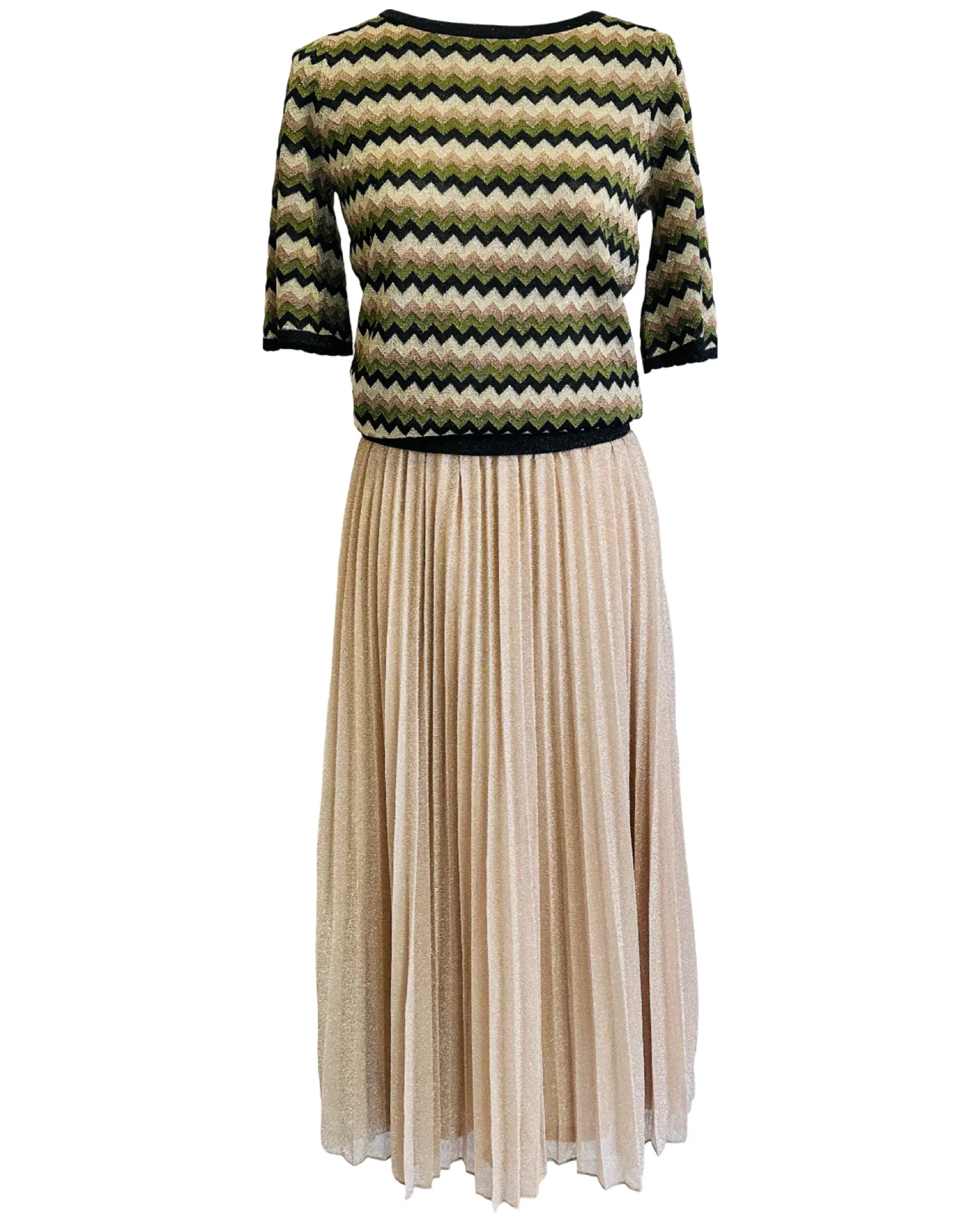 SUPERSONIC SKIRT subtle metallic buff