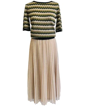 SUPERSONIC SKIRT subtle metallic buff