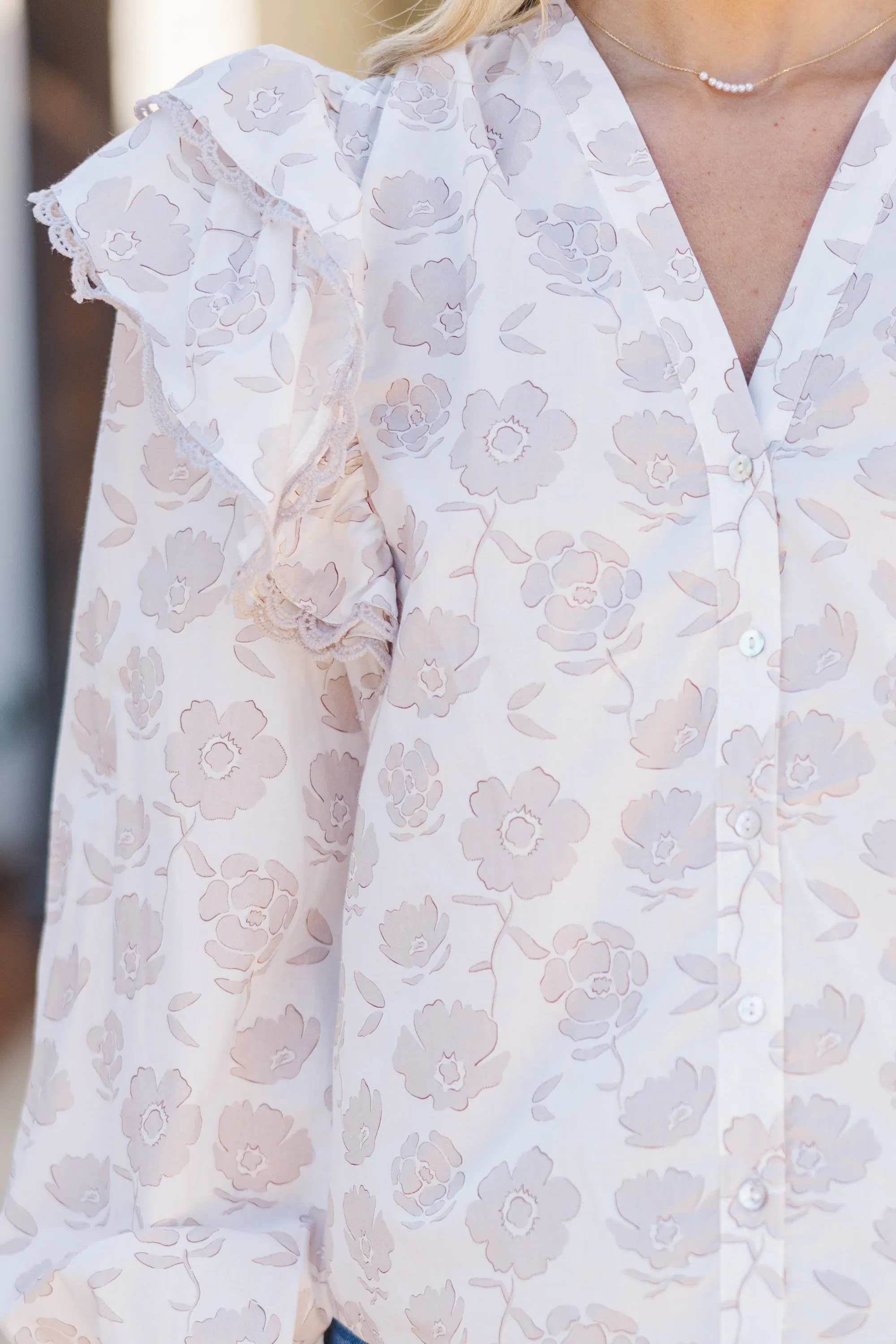 The Rendezvous Cream Floral Blouse