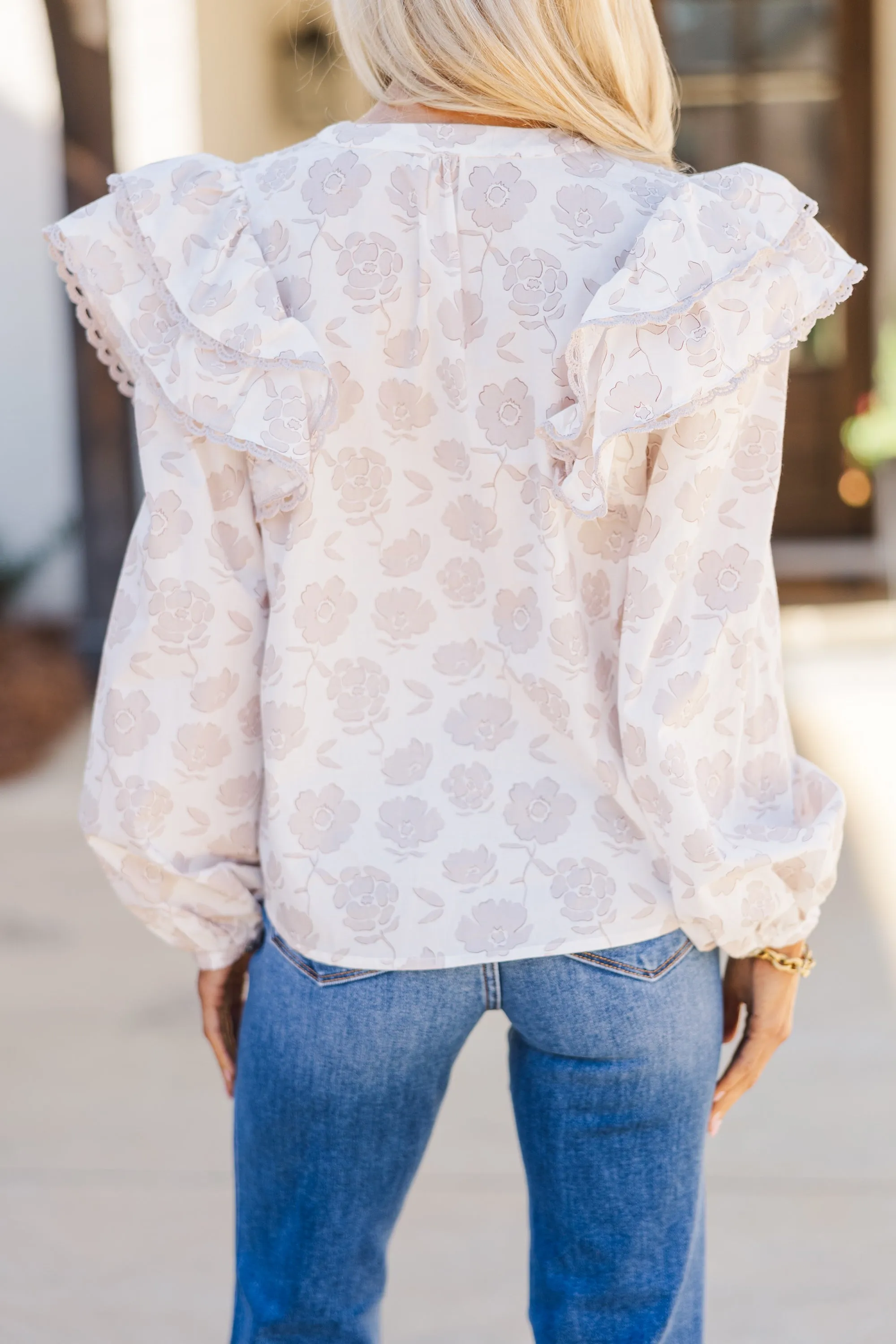 The Rendezvous Cream Floral Blouse
