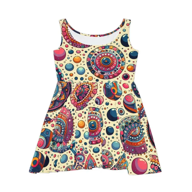 Turn Heads in a Dots Pattern Skater Dress