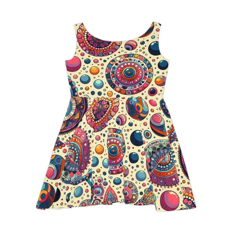 Turn Heads in a Dots Pattern Skater Dress