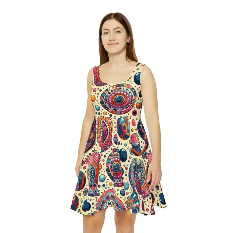 Turn Heads in a Dots Pattern Skater Dress