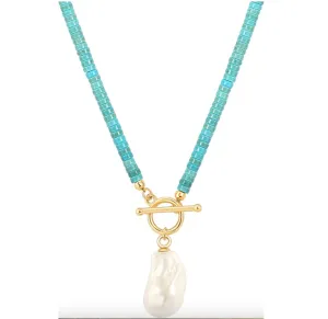 Turquoise Pearl Necklace