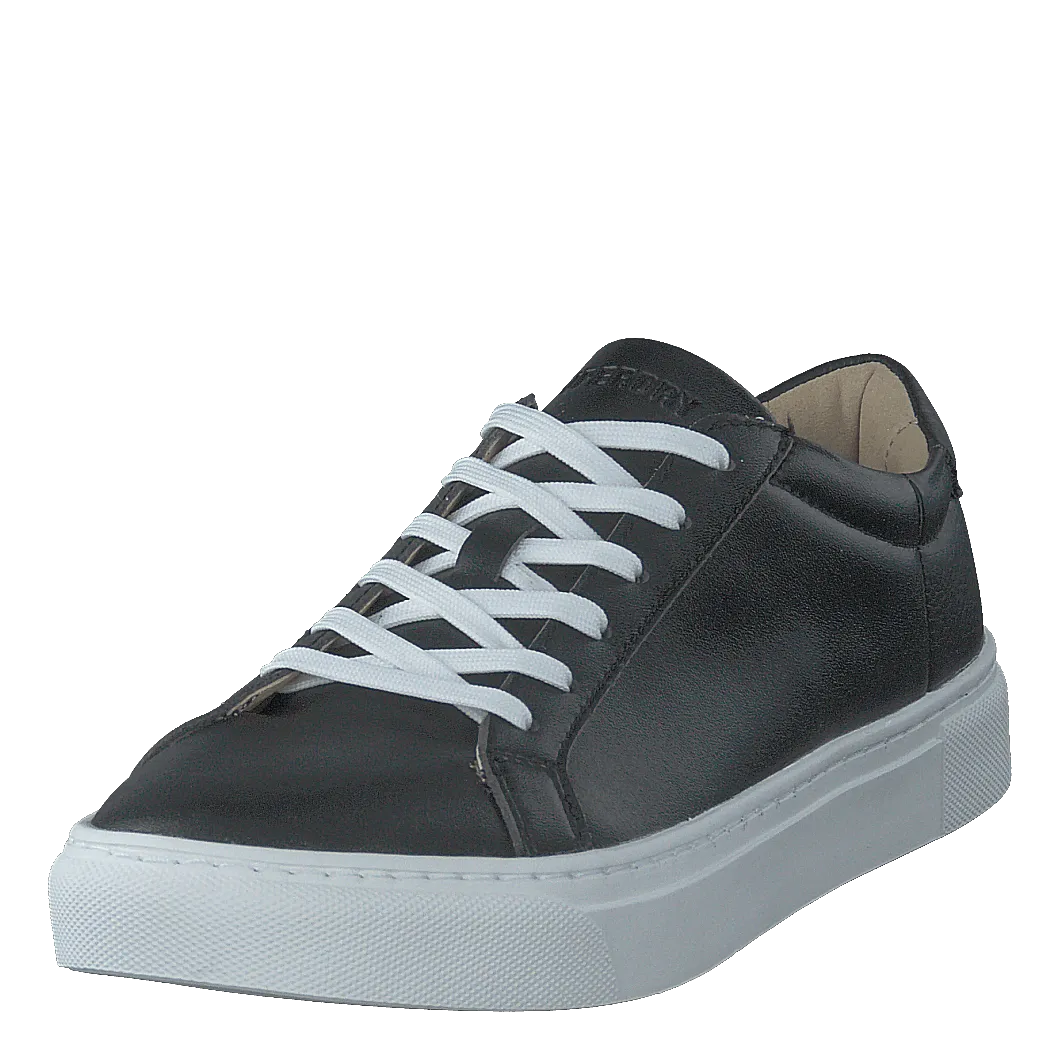Vegan Retro Court Trainer Black