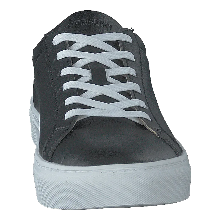 Vegan Retro Court Trainer Black