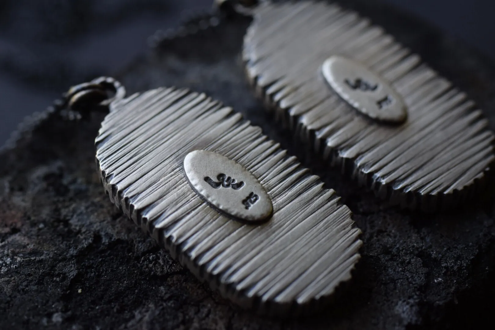 Vesuvianite & Fern Shadowbox Necklaces