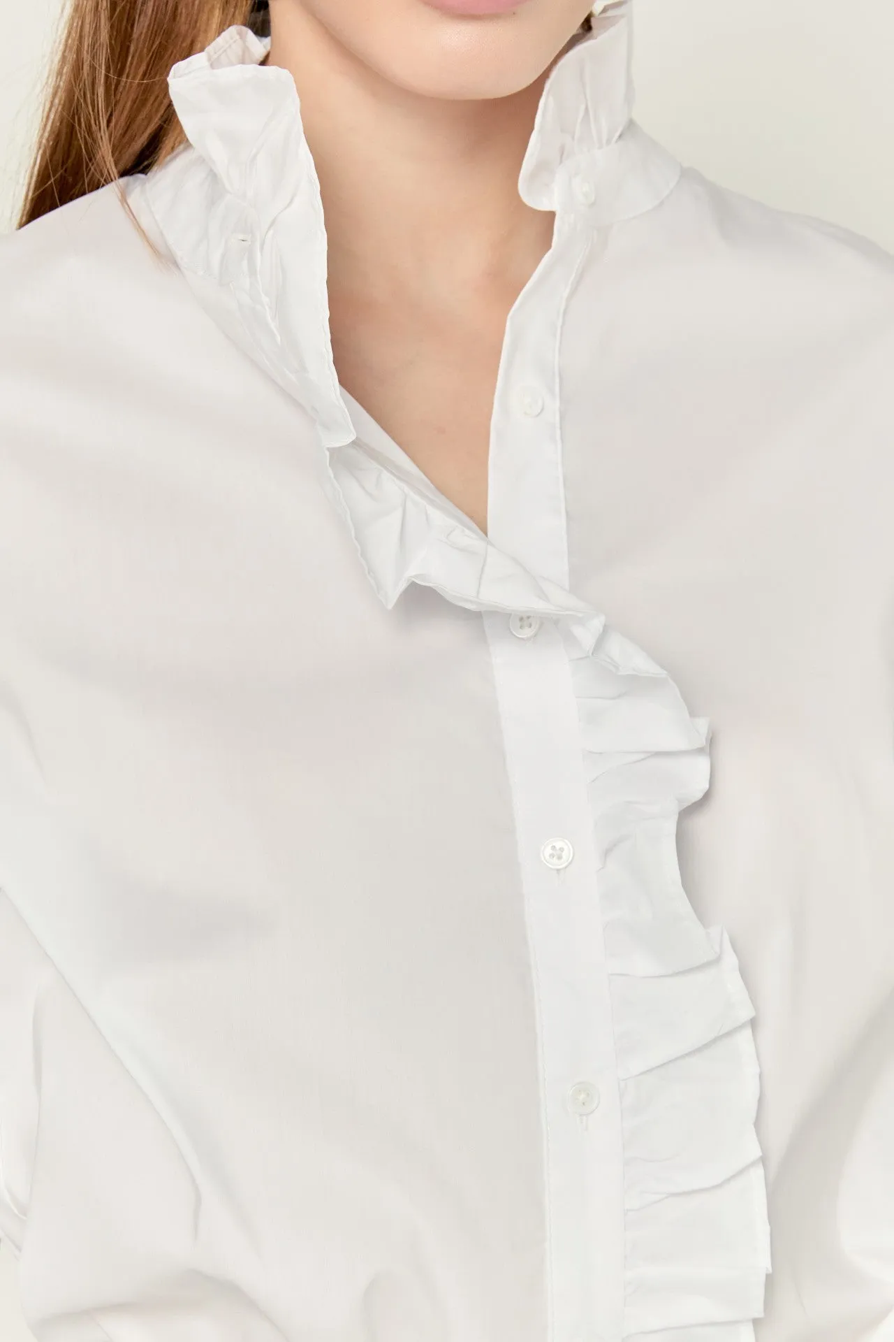White Ruffled Shirt