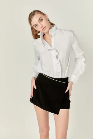 White Ruffled Shirt