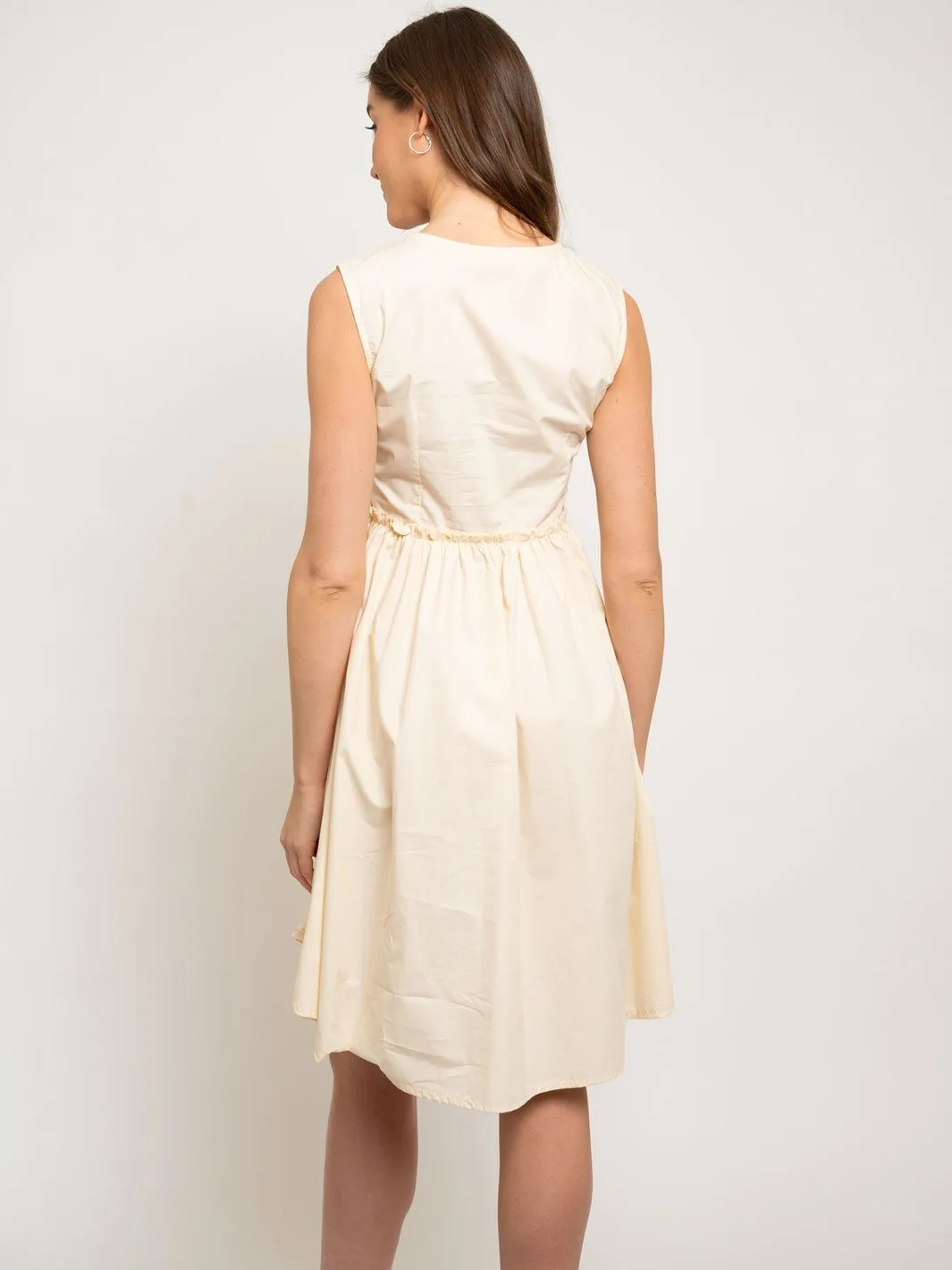 WOMEN'S BUTTON DOWN SHORT RUFFLE DRESS