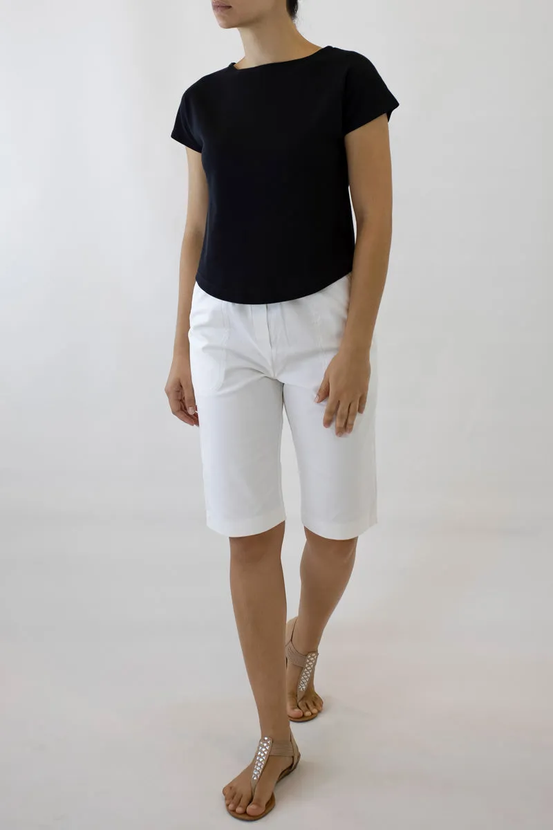 Women's Cotton Blend Shorts with Side Pockets Bedarra B-02