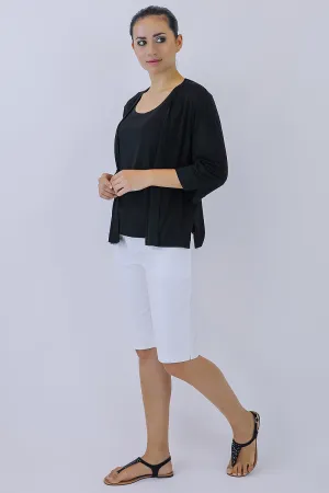 Women's Cotton Blend Shorts with Side Pockets Bedarra B-02