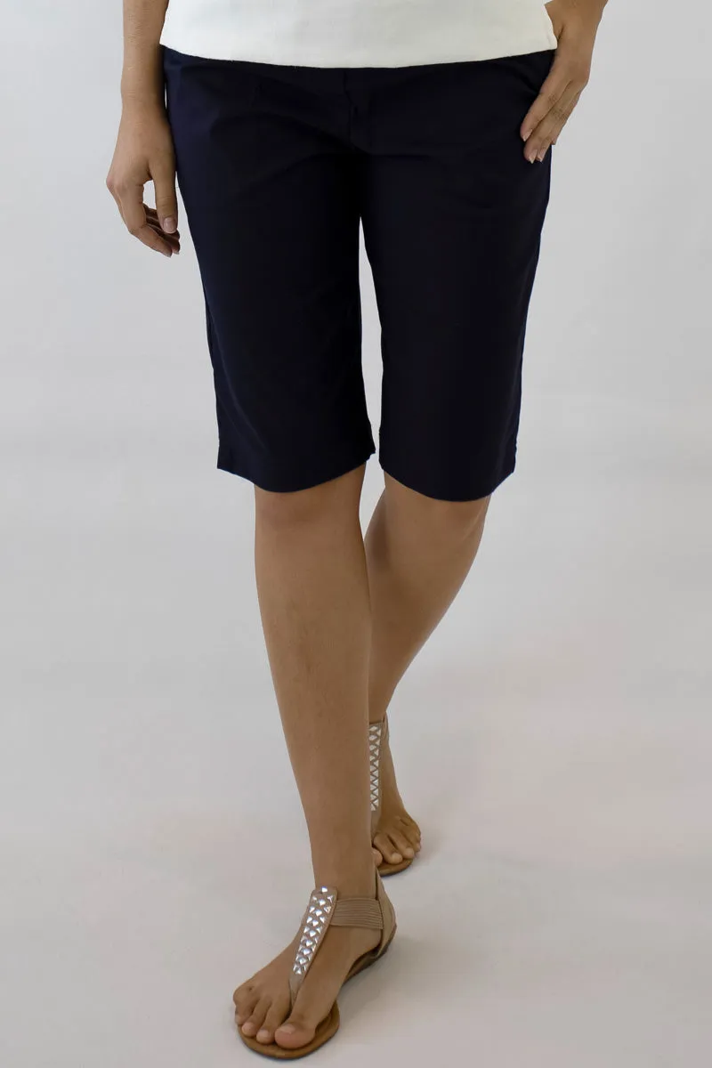 Women's Cotton Blend Shorts with Side Pockets Bedarra B-02