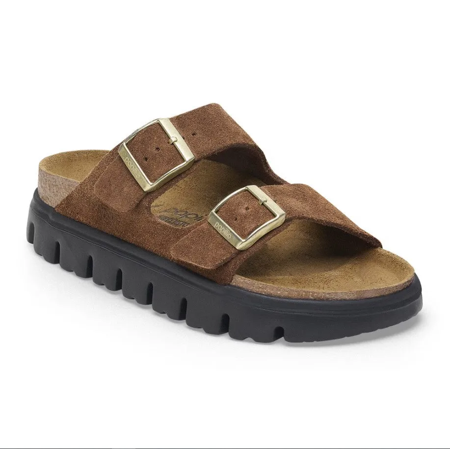 Women's Papillio Arizona Chunky Suede Leather 1028389 Color: Dark Tea/ Black