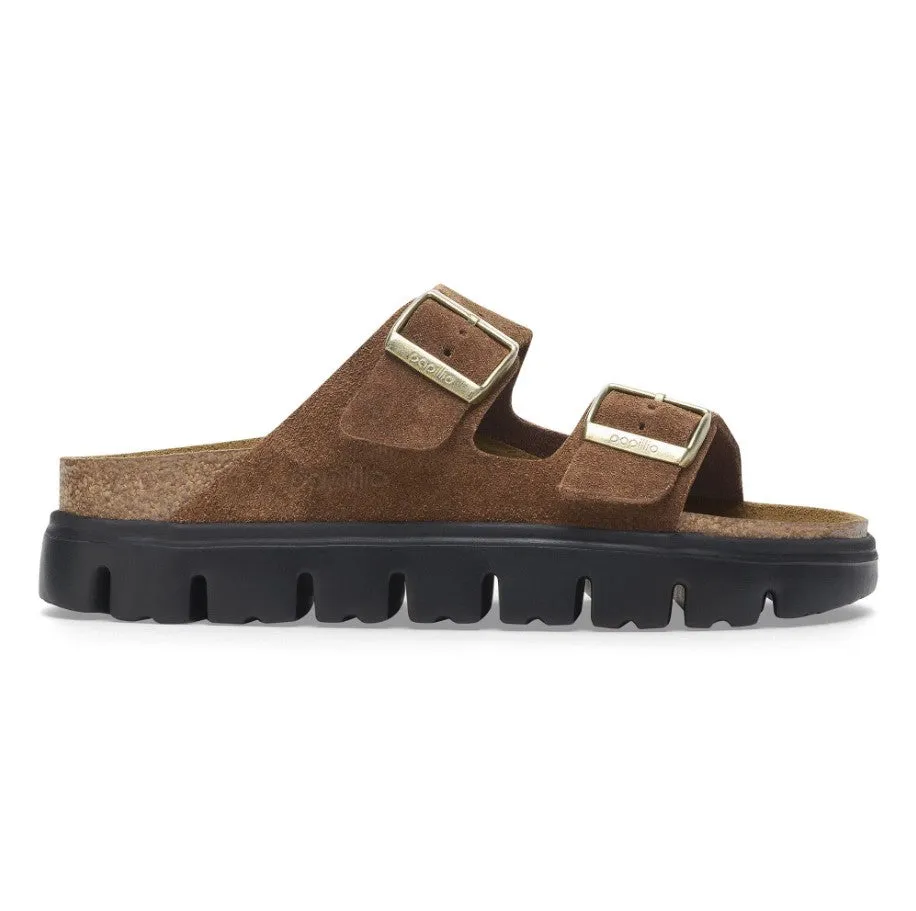 Women's Papillio Arizona Chunky Suede Leather 1028389 Color: Dark Tea/ Black